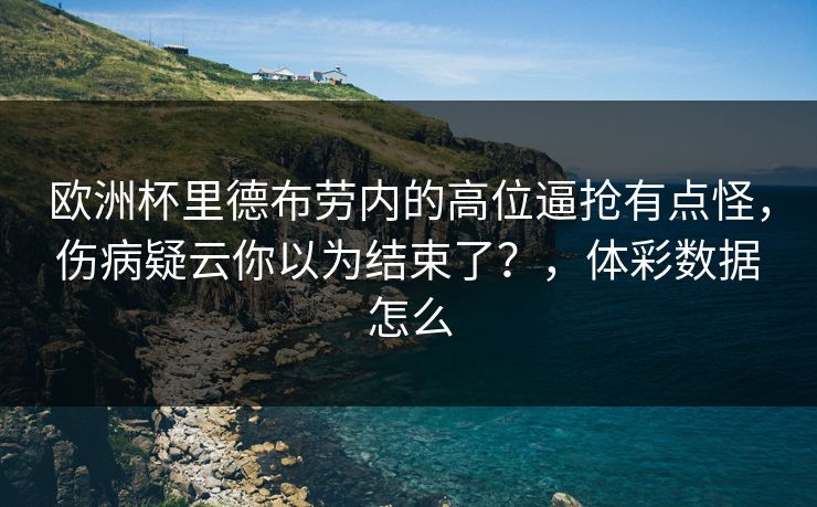 欧洲杯里德布劳内的高位逼抢有点怪，伤病疑云你以为结束了？，体彩数据怎么